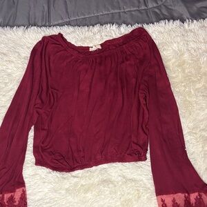 Elegant Burgundy Women's Top